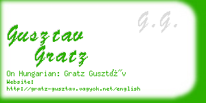 gusztav gratz business card